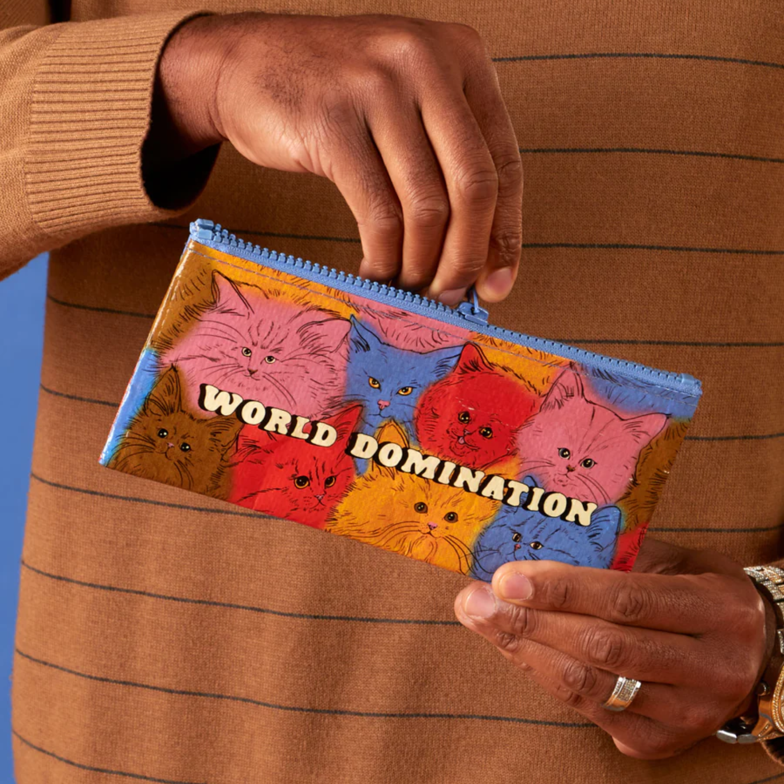 Blue Q Pencil Case 'World Domination'